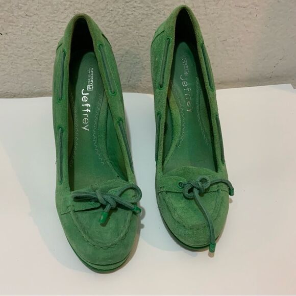 Sperry Top-Sider Jeffrey suede Green Wedges - Picture 6 of 11